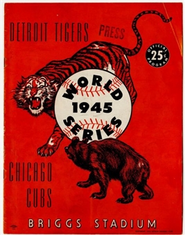 1945 World Series Program Tigers vs Cubs